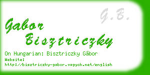 gabor bisztriczky business card